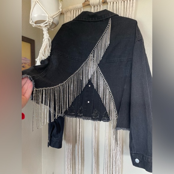 Rinestone Jean jacket - Picture 1 of 8